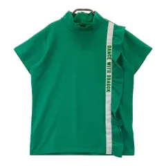 サイズ：3 DANCE WITH DRAGON ダンスウィズドラゴン  フロントフリル ハイネック半袖Tシャツ  グリーン系 [240101443421] ゴルフウェア レディース ストスト