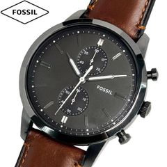 FOSSIL フォッシル 新品・アウトレット 腕時計 TOWNSMAN タウンズマン FS5522 メンズ クォーツ クロノグラフ グレー ダイヤル 革ベルト 並行輸入品 送料無料