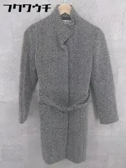 ■ ◎ NATURAL BEAUTY BASIC ウエストベルト付き 長袖 コート サイズS ブラック系 レディース  【1002802445781】