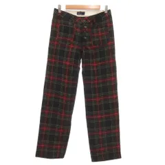 フレッドペリー FRED PERRY パンツ チェック柄 ボタンフライ S 紺 ネイビー 赤 レッド /NUのサムネイル
