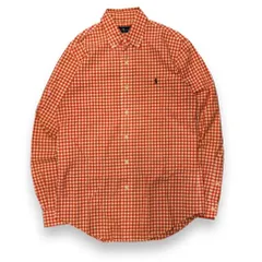 Ralph Lauren シャツ  POLO ギンガムチェック ボタンダウン 短丈 アメカジ スケーター  チェックシャツ  汚れ 現行 ポニー