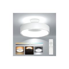 [禄越] シーリングライト LED 照明器具 8畳 36W 間接照明 12段階 調光 調色 リモコン付き 常夜灯 消灯タイマー ledシーリングライト 省エネ 節電 簡単取付 おしゃれ 和室 洋室 寝室 子供部屋 リビング キッチン 天井 電気 (Φ37xH1