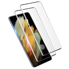 保護フィルム S21Ultra S21ウルトラ 強化ガラス フィルム SC-52B ギャラクシーS21Ultra 液晶保護フィルム SCG11 ガラスフィルム ふぃるむ GalaxyS21Ultra 指紋認証対応/高硬度/貼り付け簡単/本体の湾曲する端まで貼れ