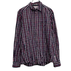 Wrangler 長袖 チェックシャツ ラングラー M レッド ブラック ポケット 古着卸 アメリカ仕入 a702-5690