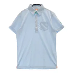 サイズ：M PUMA GOLF プーマゴルフ  半袖ポロシャツ 総柄 ブルー系 [240101442667] ゴルフウェア メンズ ストスト