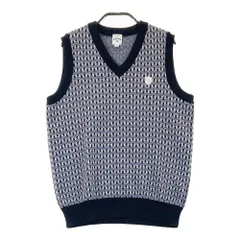 サイズ：M CALLAWAY SELECT キャロウェイ セレクト  ウール Vネック ニットベスト 総柄 ネイビー系 [240101319883] ゴルフウェア レディース ストスト