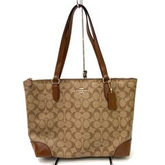 【COACH】コーチ シグネチャー柄 トートバッグ ブラウン F29208 ★
