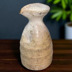 中国現地買付 六角壺 [鳥山水風景絵] 取手付き 中国雑貨 壺