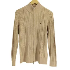 トミーヒルフィガー TOMMY HILFIGER ケーブル ジップアップカーディガン レディース import：L 