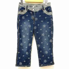 #anc 伊太利屋 GKITALIYA パンツ 9 青系 デニム ロゴ クロップド レディース [935700]のサムネイル