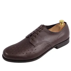 未使用 ジルサンダー JIL SANDER レザーシューズ ダービーシューズ パンチング カーフレザー 革靴 メンズ 10.5(28.5cm相当) ブラウンのサムネイル