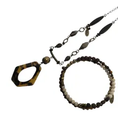 Prima brietta / プリマブリエッタ  ネックレス ブレスレット 2点セット アンティーク調 アクセサリー 