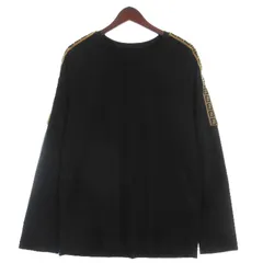 フェンディ FENDI ズッカ柄 サイドライン レイヤード Tシャツ カットソー 長袖 FAF573 AAY8 ブラック XLのサムネイル