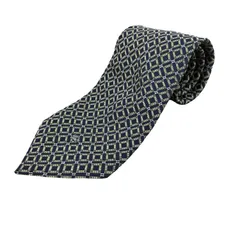 バーバリーズ BURBERRYS ロゴ刺繍 総柄シルクネクタイ メンズ 表記無 