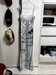 新品 サイバーパンク プリンティング ロング ワンピース