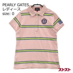 PEARLY GATES】パーリーゲイツ 蛍光オレンジボーダー半袖ポロシャツ