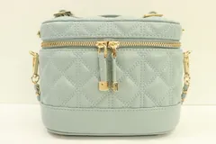 【中古】 RANDA レディースハンドバッグ -- キルティング2WAYバニティバッグ RANDA -- 青 ブルー 無地