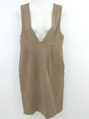 ◇ URBAN RESEARCHROSSO Ｖネック ノースリーブ 膝下丈 ジャンバースカート ワンピース サイズ38 ベージュ系 レディース P  【1302140001619】