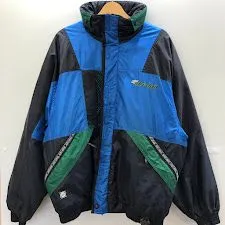 ski-doo sno GEAR ナイロンジャケット 中綿 スキーウェア スノーモービルウェア アウター THAILAND製 メンズ XL/TG ブラック ブルー グリーン