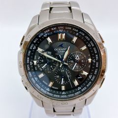 CASIO カシオ オシアナス ソーラー電波 腕時計 チタン 黒文字盤 OCW-T600