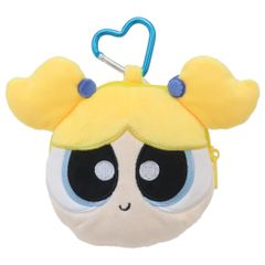 パワーパフガールズ ミニポーチ カラビナ付きぬいぐるみファスナーマスコット バブルス ティーズファクトリー 小物入れ キャラクター グッズ 