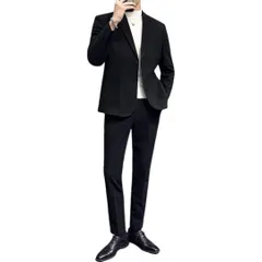 スーツ メンズ 上下セット 厚手 冬 カジュアル 2点セット ツイードスーツ スリム セットアップ ツーボタン [Yucahype] テーラードジャケット フォーマル スラックス ロングパンツ 秋 春 通勤通学 入学式 卒業式