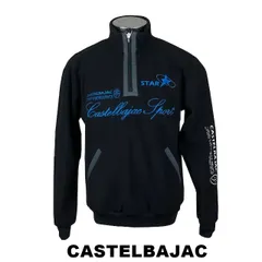 30％OFF  カステルバジャック　CASTELBAJAC　ハーフジップトレーナー　7234470119-3　クロ