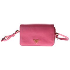 PRADA (プラダ) ヴィッテロフェニックス レザー ショルダーバッグ ピンク レディース 1BD163