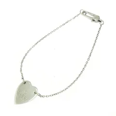 【中古】【箱付き】 GUCCI グッチ シルバー ロゴ ハート ブレスレット 5.4g 925刻印 471214 ブレスレット