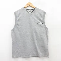 M/古着 ユニオンベイ ノースリーブ スウェット メンズ 00s ワンポイントロゴ Vネック グレー 霜降り他 25apr09 中古 スエット トレーナー 