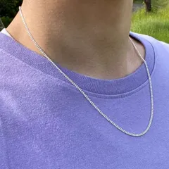 ★ 【2ｍｍ】シルバー チェーンネックレス メンズ ネックレス 50cm