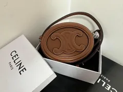 CELINE ミニトリオンフ　シャイニーカーフスキン ショルダーバッグ
