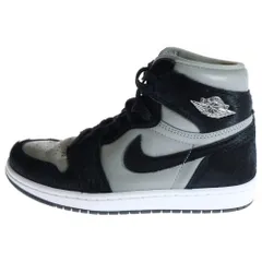 NIKE (ナイキ) WMNS AIR JORDAN 1 RETRO HI OG ウィメンズ エアジョーダン1 レトロ ハイ ハイカットスニーカー ブラック/グレー US7/24cm DZ2523-001