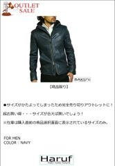 【訳あり アウトレットセール】レザージャケット 革ジャン メンズ 本革 ライダースジャケット シングルライダース フード パーカー ブルゾン レザーパーカー レザーコート メンズアウター 紺 ネイビー USA21GNAV