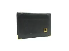 dunhill ダンヒル レザー 二つ折り カードケース カード入れ 名刺入れ メンズ ブラック系 DI6387