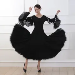 新品 未使用  新作 スタンダード練習着！気分があがるオシャレなワンピース★ダンスパーティーにも！ 社交ダンスドレス ラテンダンス衣装 レッスンウェア ステージ衣装