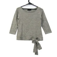 アンタイトル ニット トップス 七分袖 裾リボン セーター イタリア製素材使用 レディース 2サイズ グレー UNTITLED 【中古】