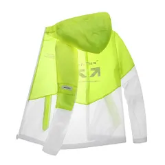 ウインドブレーカー イエロー メンズ 上着 雨具 ジャンパー 防風 フード付き