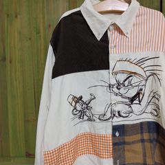 カステルバジャック CASTELBAJAC  トムとジェリー Tom and Jelly  シャツ パッチワークシャツ コーデュロイシャツ ボタンダウンシャツ