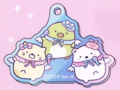 【中古】キーホルダー ねこ＆ぺんぎん?＆しろくま 「すみっコぐらし トレーディングオーロラアクリルキーホルダー＜7＞ 天使なえびてんアイドル」