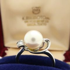 F1281 パールリング K14WG F1281 パールリング K14WG K.MIKIMOTO パールリング 8.3mm