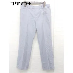 ◇ BEAUTY&YOUTH ビューティ&ユース UNITED ARROWS ストレッチ ロールアップ パンツ サイズL ネイビー ホワイト レディース  【中古】 【1109090004864】のサムネイル