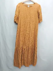 ◇ ⊂ RETRO GIRL レトロガール 半袖 ロング丈 ワンピース サイズF オレンジ系 レディース E  【1502180007002】