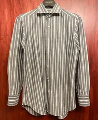 専用：【ほぼ未使用】FRAY ストライプ ドレスシャツ 41 サックスストライプ 専用：【ほぼ未使用】FRAY ストライプ ドレスシャツ 41 サックス