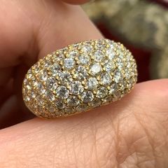 K18 パヴェダイヤリング　3ct 8.1g 約11号