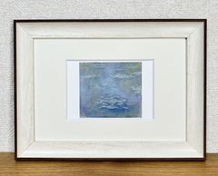 モネ☆睡蓮のとき☆展覧会限定◎新品額付☆マット付ポストカードフレーム◇Claude Monet☆A4サイズ程度☆4