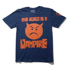 スマッシング・パンプキンズ 新品・正規品 バンド Tシャツ  ロック ツアー スマパン World Is A Vampire-Navy
