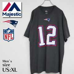 【古着】NFL Tシャツ PATRIOTS 12 BRADY  Tシャツ XL #8766