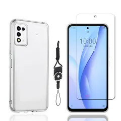 【新着商品】【1枚フィルム+ケース TPU+携帯ストラップ 付属】For Libero 5G III ガラスフィルム For Libero 5G III フィルム 防指紋+For Libero 5G III ケース TPU For Libero 5G III 