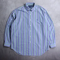 90s ラルフローレン BLAKE マルチストライプ 長袖シャツ M 2PLY 90s ラルフローレン BLAKE マルチストライプ 長袖シャツ M 2PLY